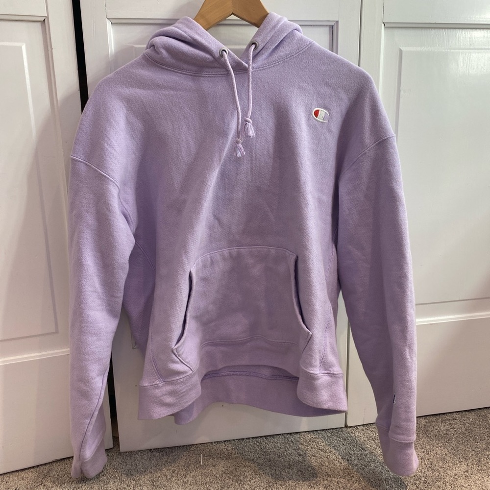 light purple champion hoodie